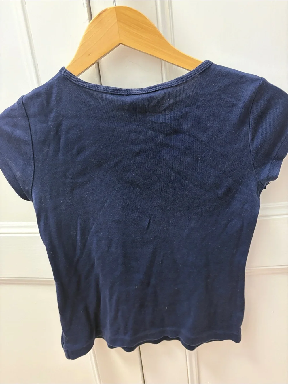 Ralph Lauren Navy Short-Sleeve Tee with Hot Pink Polo Logo